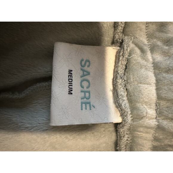 Sacre' Solei Velour Jogger Women's Size Medium Gathered Waistband Soft Lounge - Picture 6 of 7